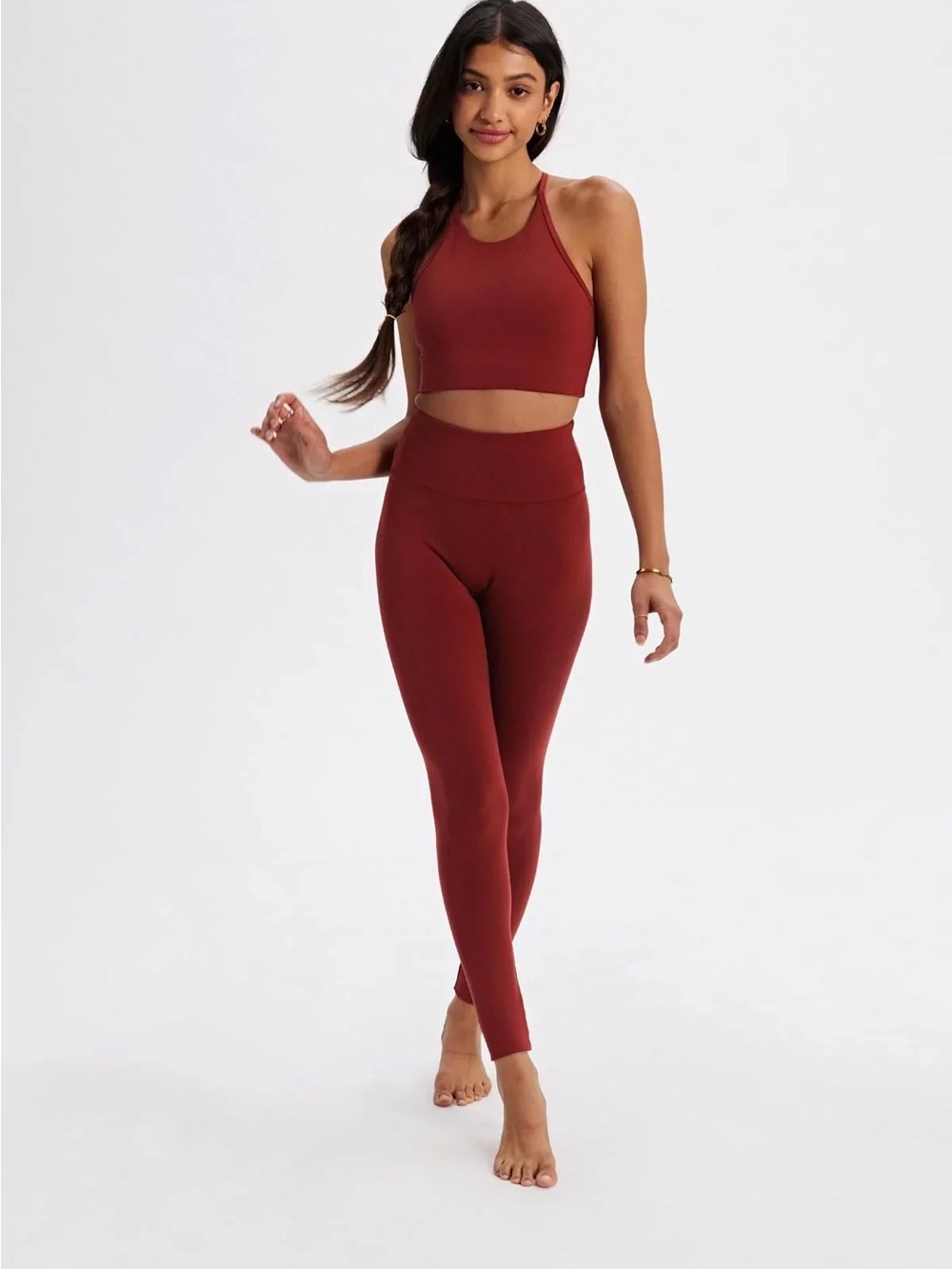 1. girlfriend collect brick red leggings
